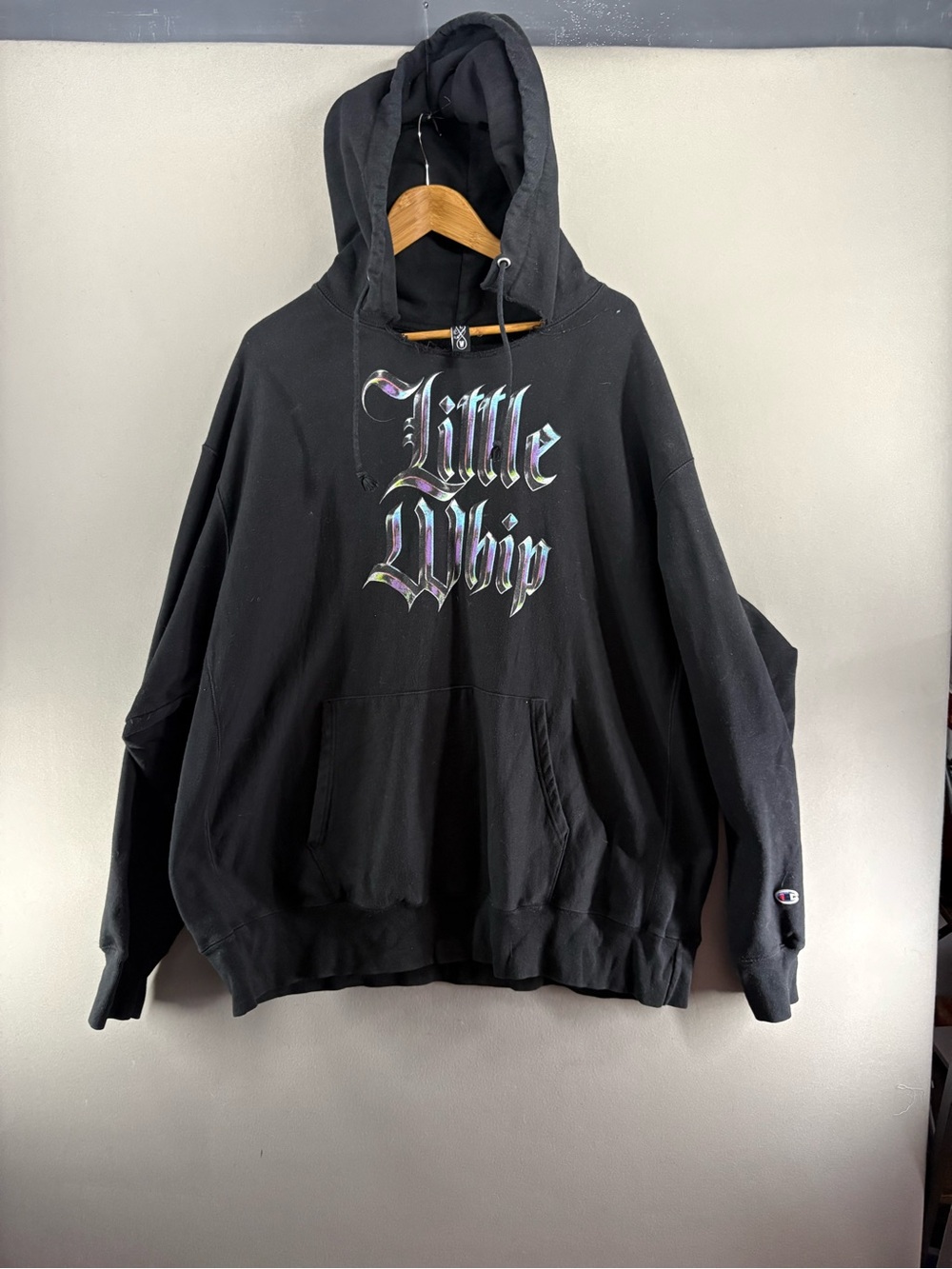 Little Whip Unisex Hoodie Logo Black Size 3X Pullover Transcend